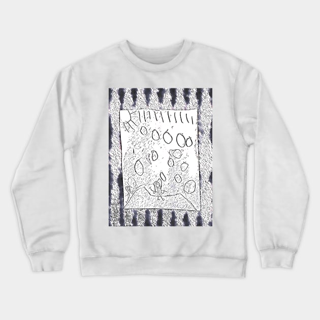 Rain and Snow in black and white Crewneck Sweatshirt by Tovers